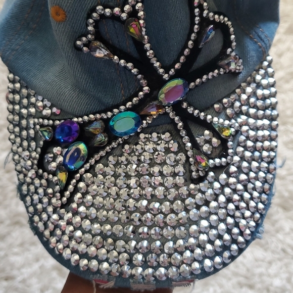 Jewel Encrusted Jean Hat - Picture 5 of 5